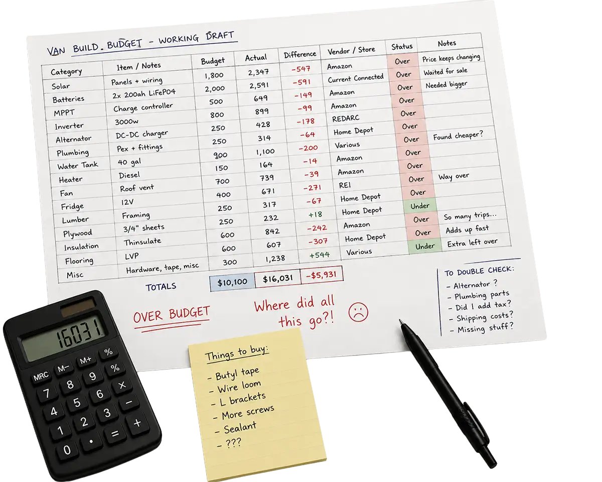 Messy spreadsheet transformed into the Build Planner dashboard