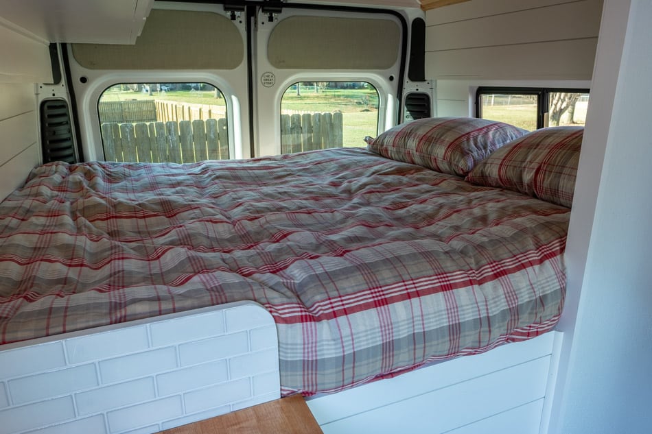Bed In A Cargo Van Camper, How To Build A Camper Van Bed Frame