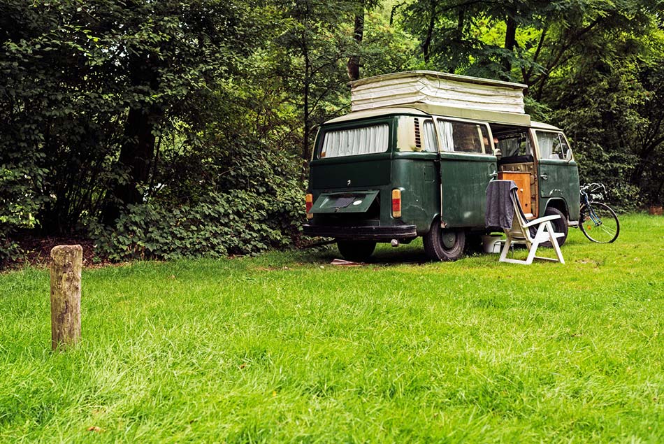 Off-grid camper van