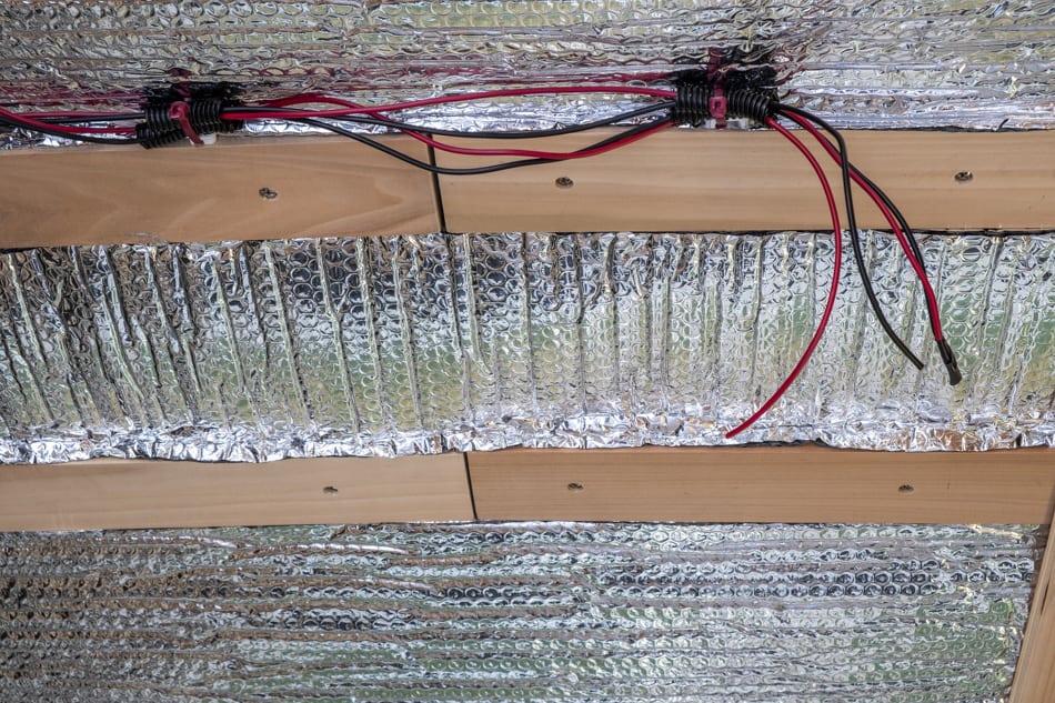 insulation attached to ceiling furring