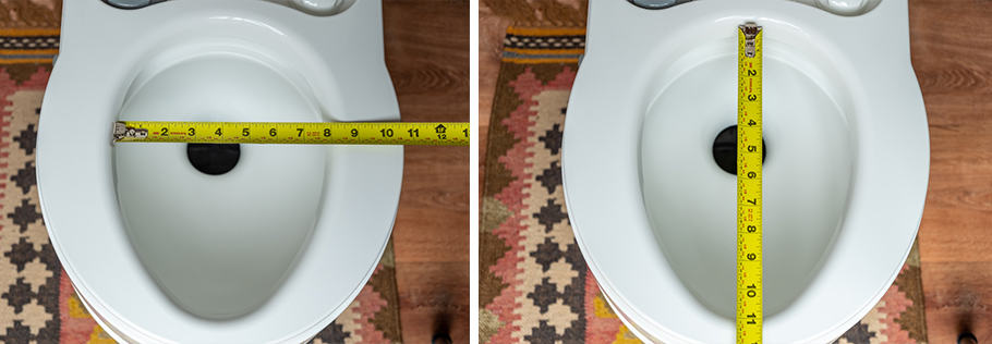 Thetford 565e toilet seat opening measurement