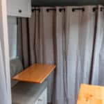 Privacy curtain in camper van