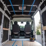 Interior van with finished insulation