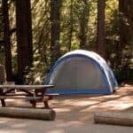 Large tent pad at campground